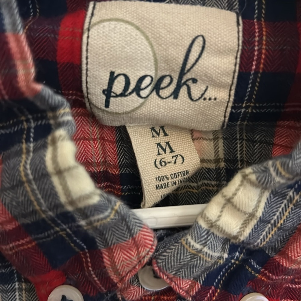 Max Studio Kids Red and Blue Plaid Button Down Shirt - Picture 9 of 10